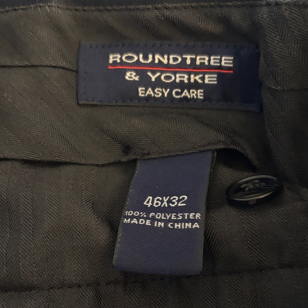 Roundtree & Yorke Black Mens Dress Pants - Picture 3 of 9